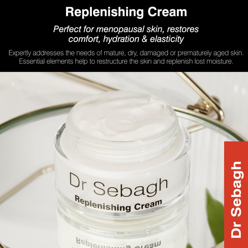 Dr. Sebagh Dr Sebagh Replenishing Cream (1.7 fl oz) - Repairing & Hydrating Moisturizer - Facial Moisturizer for Dry Skin - Vitamin E, Retinol & Collagen Cream for Face - Soothes & Restores Radiance - Image 3